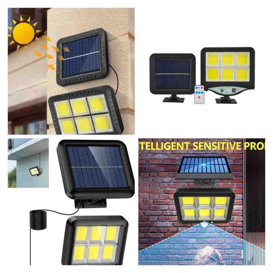 Solar Wall Lamp 30W Outdoor Split Design with Motion Sensor & Rechargeable Battery