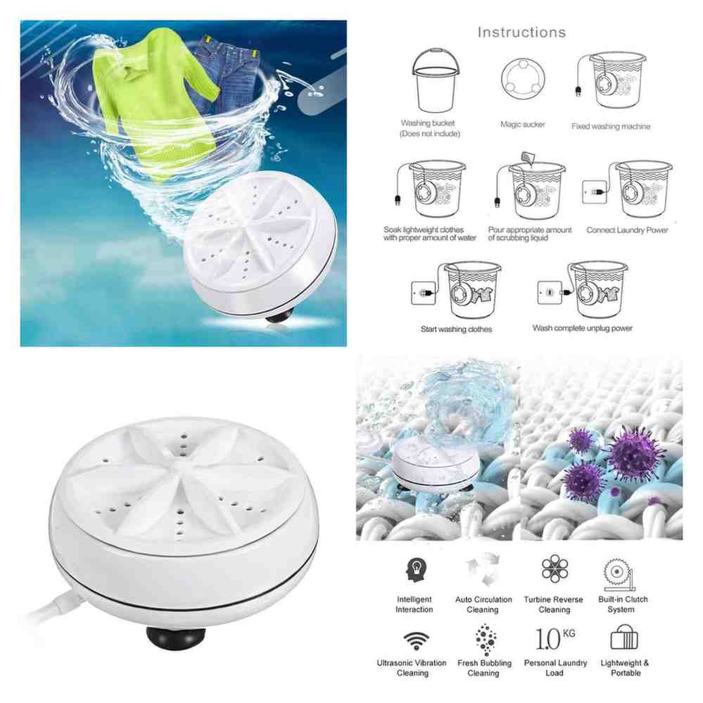 Foldable Portable Mini Washing Machine  Convenient and Space Saving Design