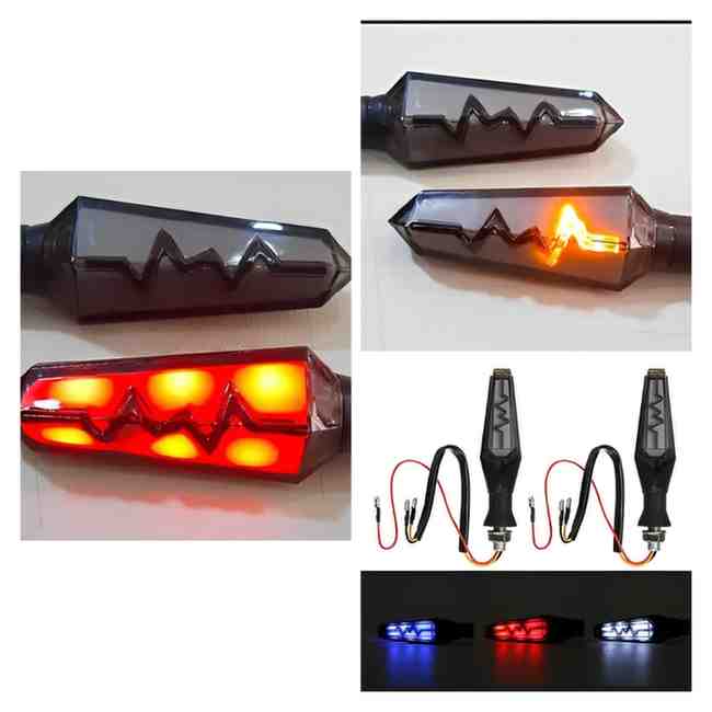 Pack of 4 Universal Bike Heartbeat LED Indicators – (All Models Compatible)