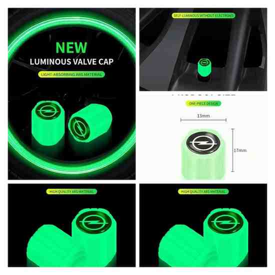 2 Pcs Luminous Wheel Valve Cap