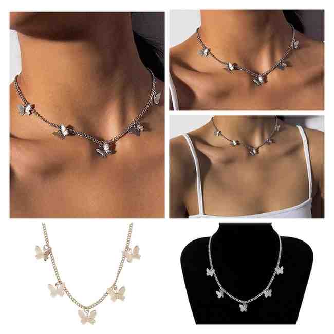 Butterfly Necklace for Girls