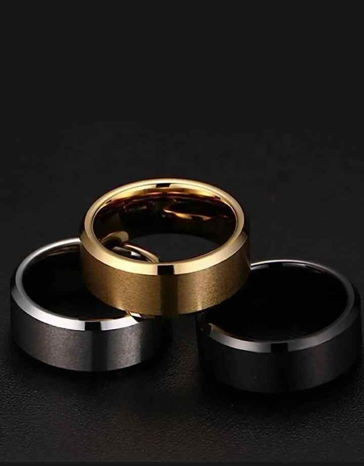 Stylish Golden Steel Adjustable Ring for Men – Unique Design – 1 Pc